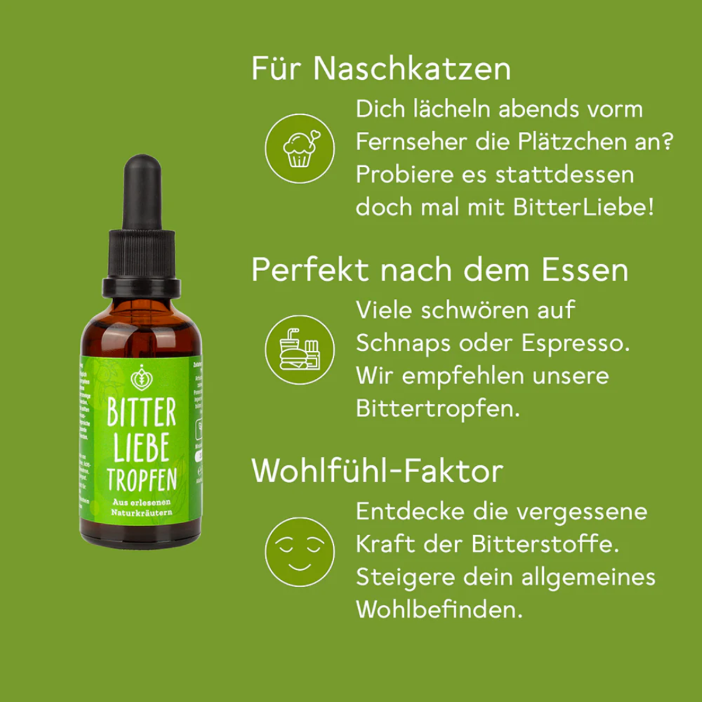 Bitterliebe Tropfen 50 ml – Für deine innere Balance & Lebergesundheit