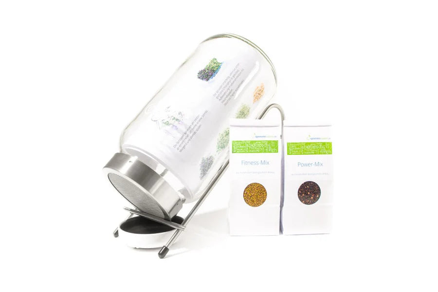 Aktion – Starterpaket mit 3100 ml Sprossenglas + Fitness- & Power-Mix für nur CHF 97.–