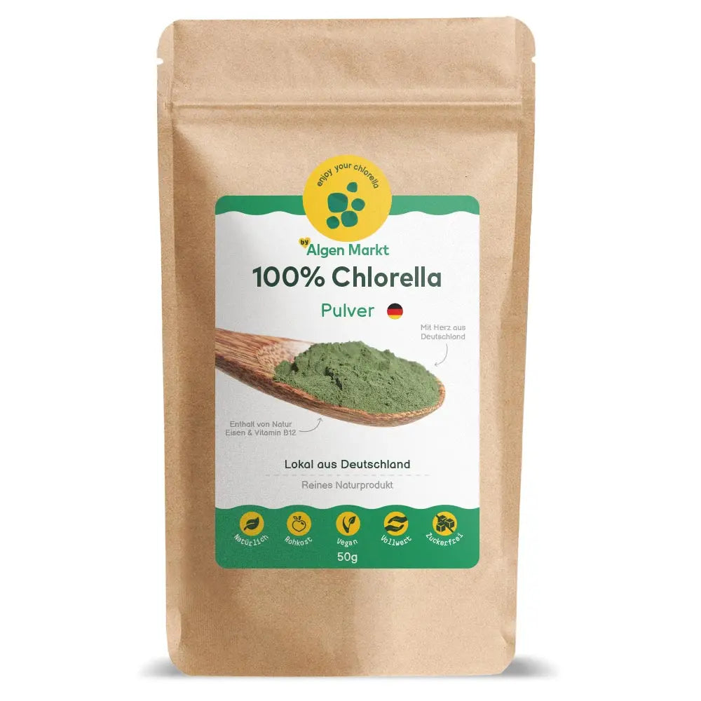 Chlorella Algenpulver aus Deutschland 100 gr.