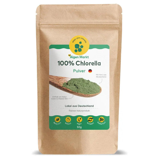 Chlorella Algenpulver aus Deutschland 100 gr.