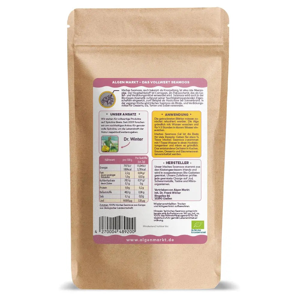 Irish Seamoss / Irisches Seemoos Blätter Bio 80 gr.
