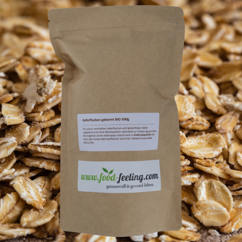 Haferflocken gekeimt in Rohkostqualität BIO 500g