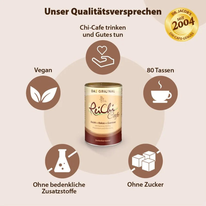 ReiChi Cafe Original Dr. Jacob's 400 g - die Kaffee Alternative mit wenig Koffein